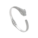 Leopard Head Silver Bracelet Wedding Accessory Women Men