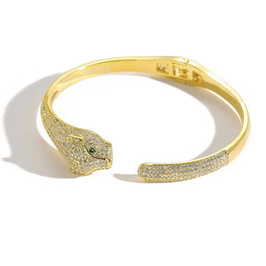 Leopard Head Silver Bracelet Wedding Accessory Women Men