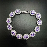 925 Silver Oval Zircon Bracelet Women Hand Accessories