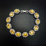 925 Silver Oval Zircon Bracelet Women Hand Accessories