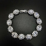 925 Silver Oval Zircon Bracelet Women Hand Accessories