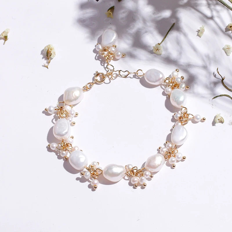 Freshwater Pearl Gemstone 925 Silver Bracelet