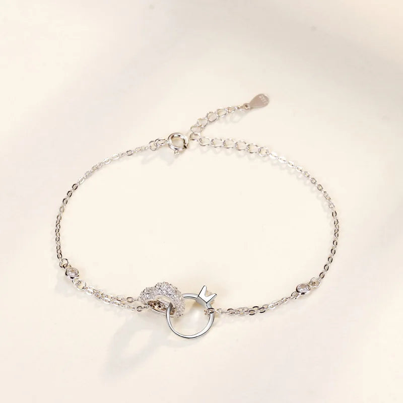 Sterling Silver 925 Y2K Diamond Bracelets