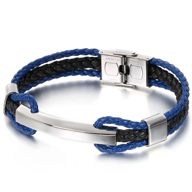 Bracelet Men Stainless Steel Adjustable Mens Charm Bangles