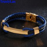 Bracelet Men Stainless Steel Adjustable Mens Charm Bangles