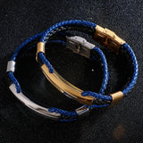 Bracelet Men Stainless Steel Adjustable Mens Charm Bangles