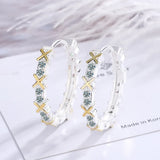 925 Sterling Silver Interwoven Earrings For Women