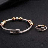 Chain Link Men Women Charm Beads Bangles Top Stainless Steel Open Cuff Bracelets