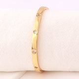 Luxury Cubic Zirconia Love Bangles 18K Plated Bracelets