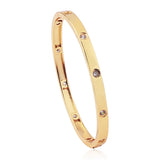 Luxury Cubic Zirconia Love Bangles 18K Plated Bracelets