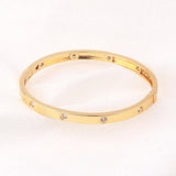 Luxury Cubic Zirconia Love Bangles 18K Plated Bracelets