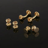 Real Plating Knot Shirt Cufflinks Wedding Jewellery Male Gift
