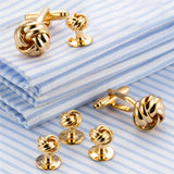 Real Plating Knot Shirt Cufflinks Wedding Jewellery Male Gift