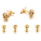 Real Plating Knot Shirt Cufflinks Wedding Jewellery Male Gift