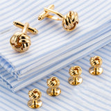 Real Plating Knot Shirt Cufflinks Wedding Jewellery Male Gift