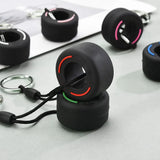 F1 Racing Tyre Keychain Car Wheel Hub Mini Tyre Backpack Pendant Keyring
