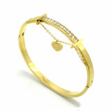 Forever Lover Letter Heart Tag Bracelets Lover Row Square Crystals Bangle