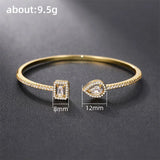 Rhinestone Zircon Bracelet & Ring Set - High-quality Jewelry