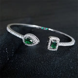 Rhinestone Zircon Bracelet & Ring Set - High-quality Jewelry