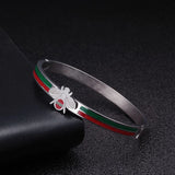Plated Bee Charm Bangle Wedding Party Cuff Bracelet