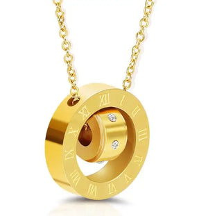 316L Stainless Steel Double Loop Love Necklace