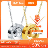 316L Stainless Steel Double Loop Love Necklace