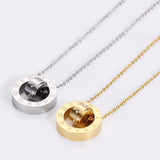 316L Stainless Steel Double Loop Love Necklace
