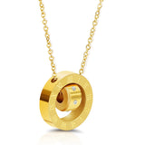 316L Stainless Steel Double Loop Love Necklace