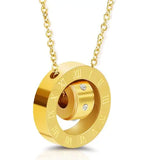 316L Stainless Steel Double Loop Love Necklace