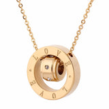 316L Stainless Steel Double Loop Love Necklace
