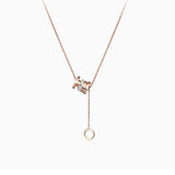Roman Numerals Tassel Pendant Chain Necklace for Women
