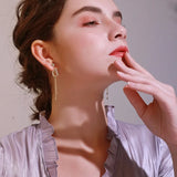 Crystal Dangle Earrings Wedding Jewelry Statement Pendientes