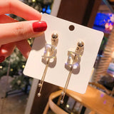 Crystal Dangle Earrings Wedding Jewelry Statement Pendientes