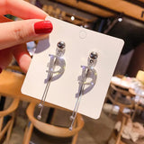 Crystal Dangle Earrings Wedding Jewelry Statement Pendientes