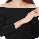 Colorful Zirconia Crystal Bracelet Nail Screw Thin Cuff Pulseiras