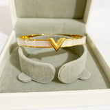 V Shape Natural Shell Bracelet Charm Bangle