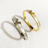 V Shape Natural Shell Bracelet Charm Bangle