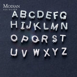 26 Letter Necklace 925 Sterling Silver Cubic Zirconia Pendant