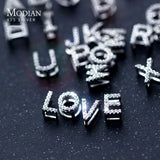 26 Letter Necklace 925 Sterling Silver Cubic Zirconia Pendant