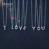 26 Letter Necklace 925 Sterling Silver Cubic Zirconia Pendant
