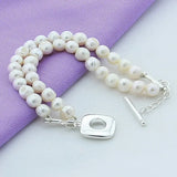 925 Silver Charm Pearl Bracelet for Women