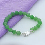 925 Silver Green Pearl Charm Bracelet Women's Jewelry