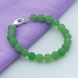 925 Silver Green Pearl Charm Bracelet Women's Jewelry