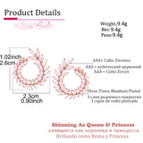 Olive Shape CZ Stud Earrings Crystal Earings Women Party Boucle d'oreille