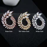 Olive Shape CZ Stud Earrings Crystal Earings Women Party Boucle d'oreille