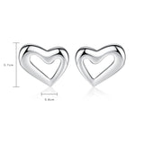 S925 Sterling Silver Ear Studs Love Happiness Silver Ear Girl Gift