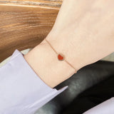 S925 Sterling Silver Heart Bracelet Malachite Agate Bangle