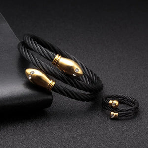 Snake Chain Link Charm Bracelets Stainless Steel Wrap Bracelet