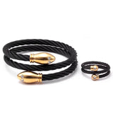 Snake Chain Link Charm Bracelets Stainless Steel Wrap Bracelet