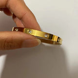 Stainless Steel Crystal Cuff Bracelet for Women Bangle Zirconia Jewelry Gift
